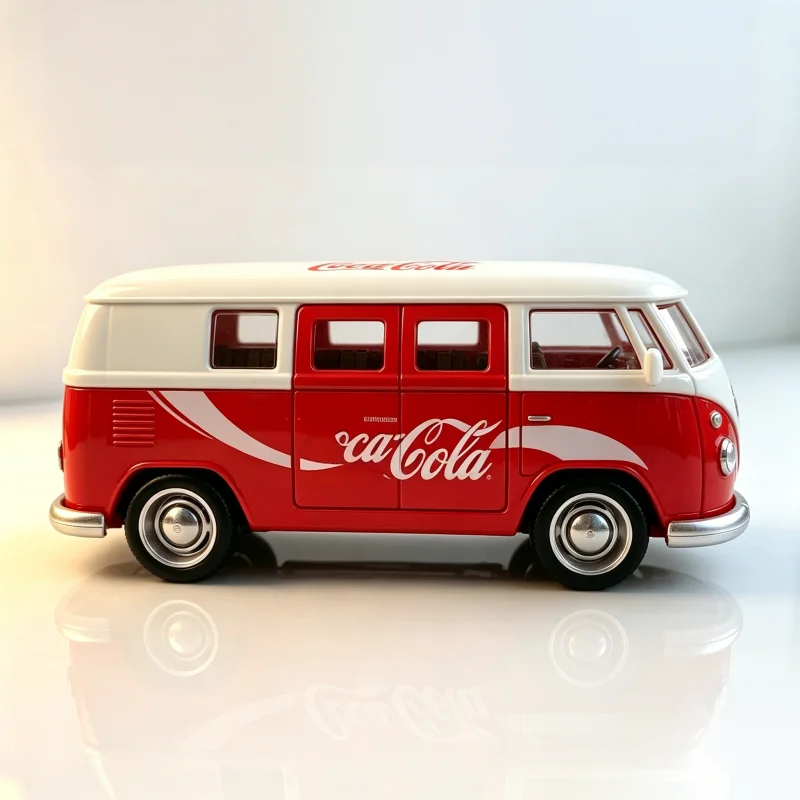 1:36 Maßstab Retro Klassischer Bus Legierungs-Druckguss-Modellauto, Rückziehfahrzeug mit Öffnenden Seitentüren, Gummireifen, Realistisch – Detail 3