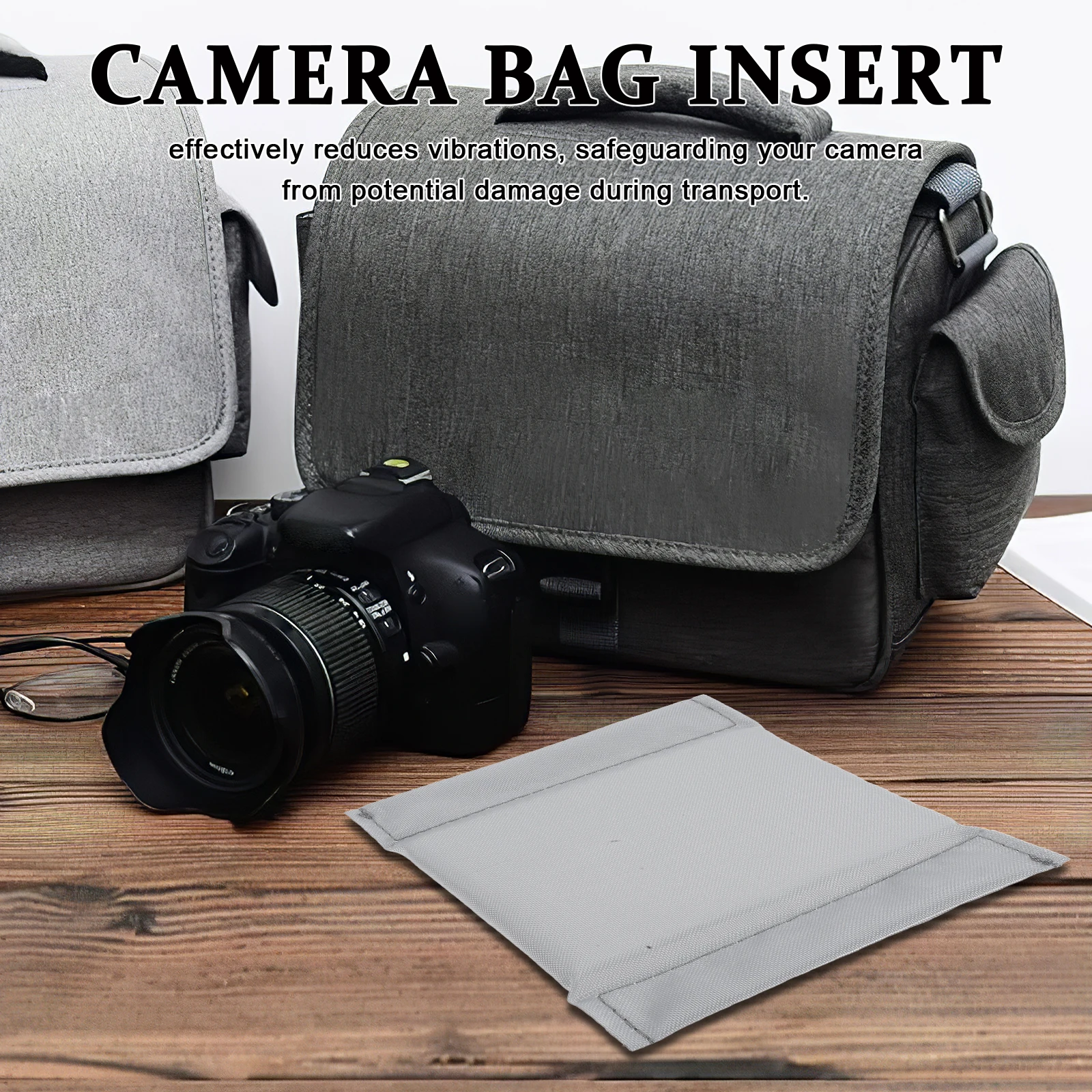 

2Pcs Lightweight Camera Bag Organizers Shockproof Padded Dividers Adjustable Reusable for Lens and Accessories