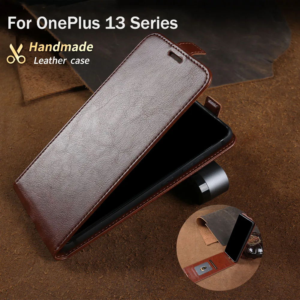 

Luxury Leather Case for OnePlus 13 13R 13S 13T 12 12R 11 11R 10R Thin Business Cover for OnePlus 10T 10Pro Card Slot Coque Funda