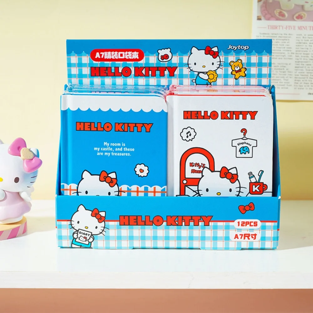 

Натуральная карманная мини-блокнот Sanrio Hello Kitty с мультяшным принтом, искусственная записная книжка, блокнот для офиса, подарок для книг для девочек