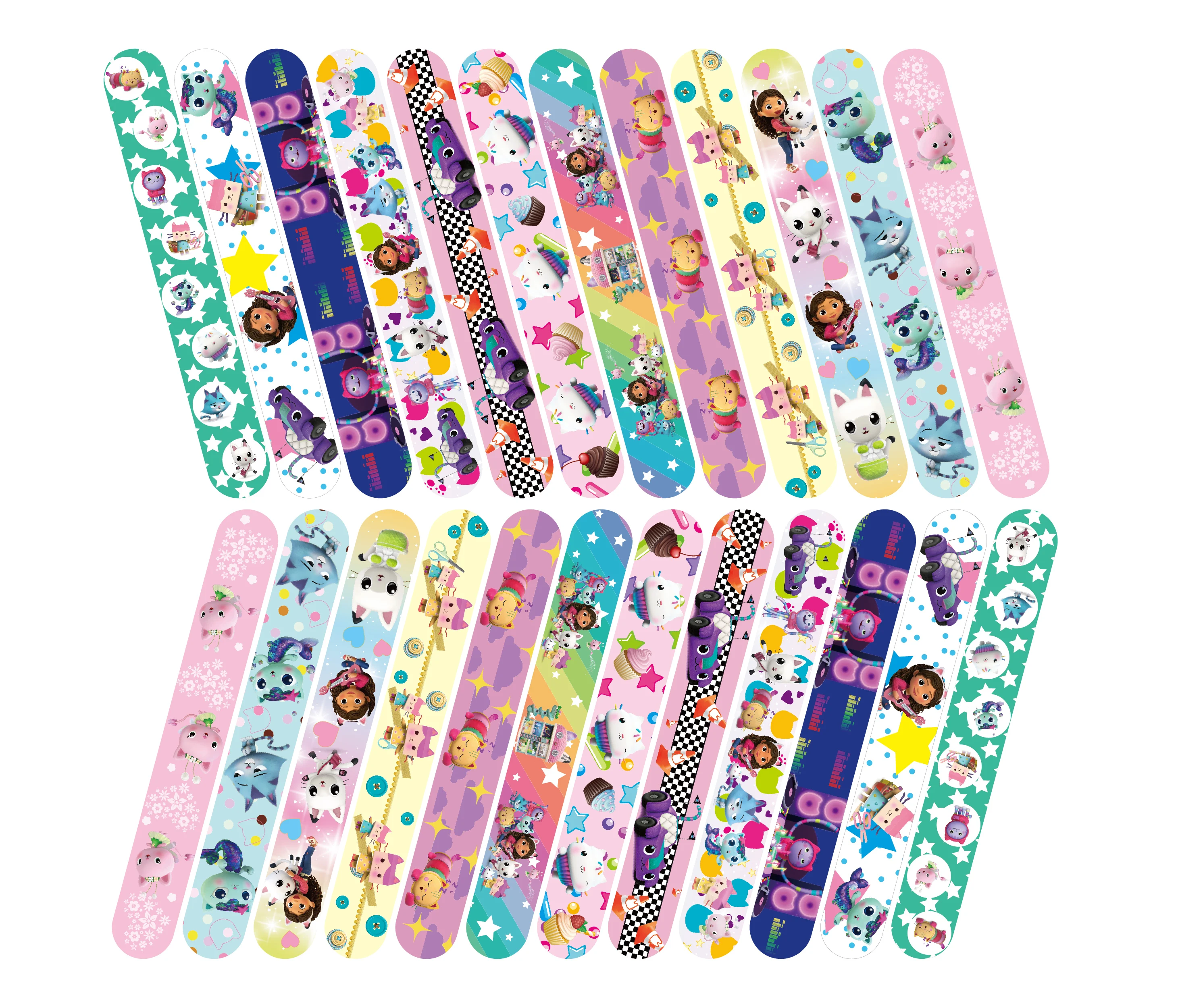 Gabby Dollhouse Slap Bracelets Cats Party Favors Birthday Party Gifts Baby Shower Decorations Snap Band for Kids Girls