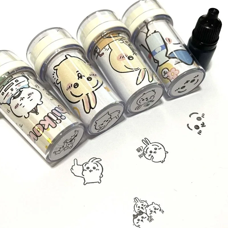 Usagi Seal Anime Cartoon Funny Student Study Supplies Kawaii Girl Stationery Hachiware Stamp Stamper Signet Book Office Gifts