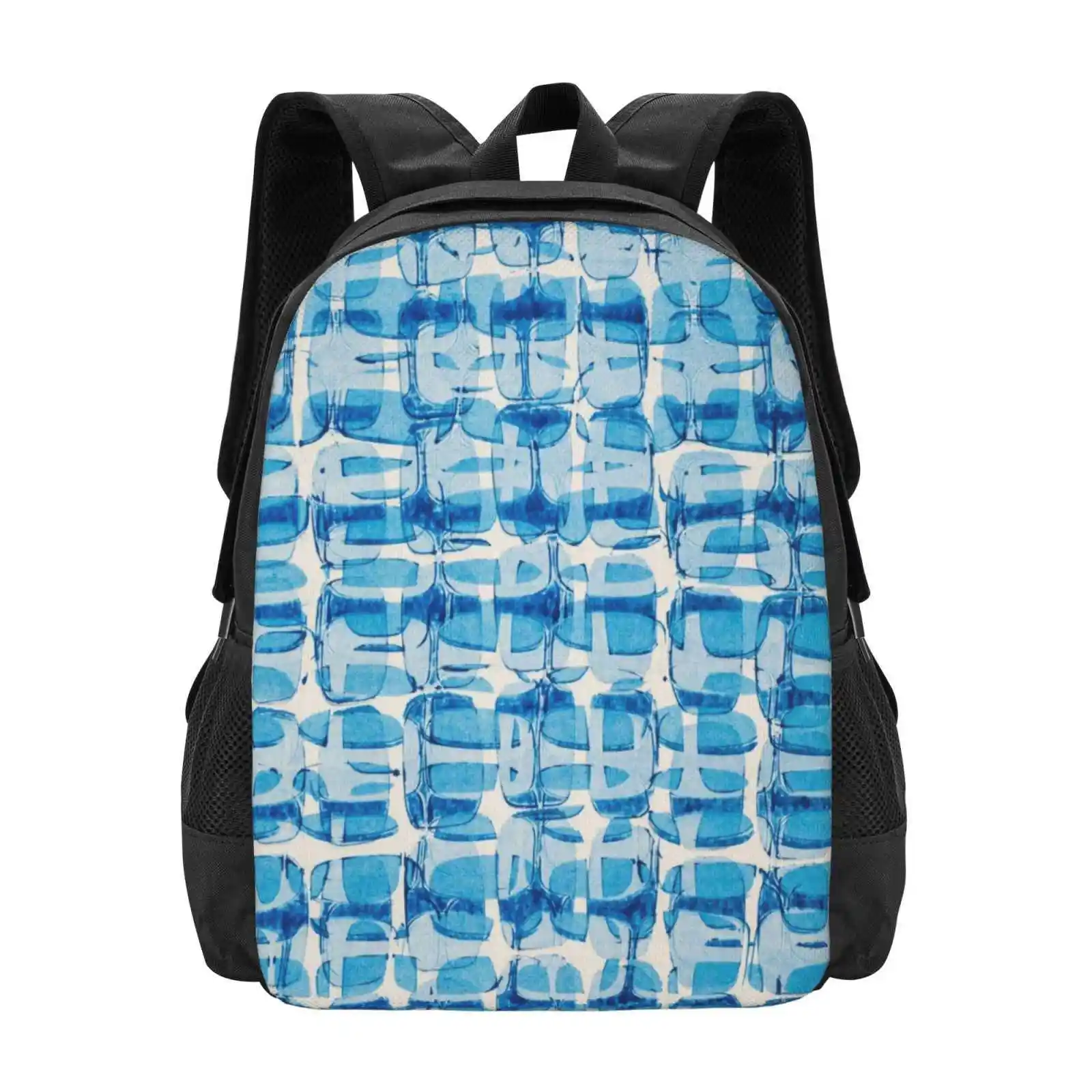 Azure Hot Sale Schoolbag Backpack Fashion Bags Annmcintyrecollection Mcintah Ann Mcintyre Blues Azure Mediterranean Blue Ocean