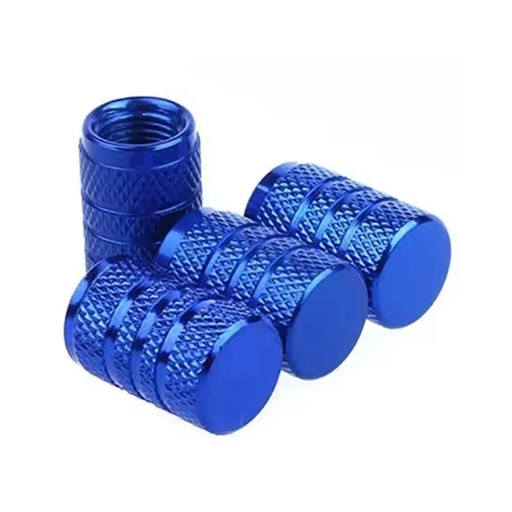 AliExpress NONE 4-Piece Universal Valve Caps - Aluminum Dustproof Wheel Stem Covers for Car, Motorcycle, Bicycle, Valve Core Protectors