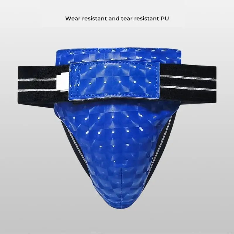 Adult Groin Guard for Taekwondo and Combat Training with Wide Waist Support, Paired Leg Supports, and Reattaching Label 24BD