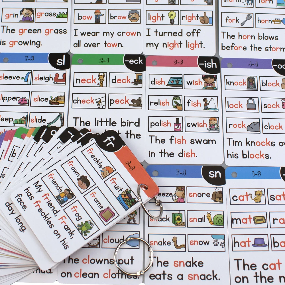

STEM English Learning Cards Sorting Matching Game Cognitive Training Kindergarten Teaching Aid 4-8 Years