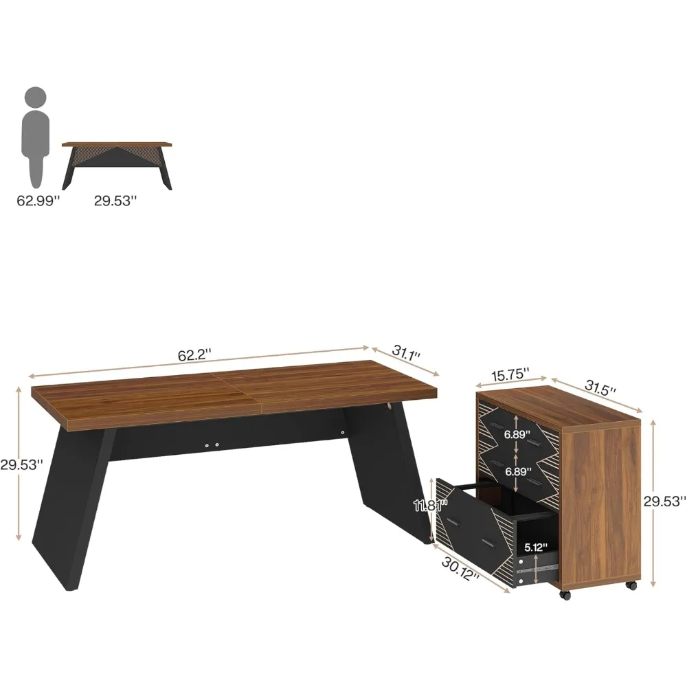 L-Shaped Executive Desk, 62