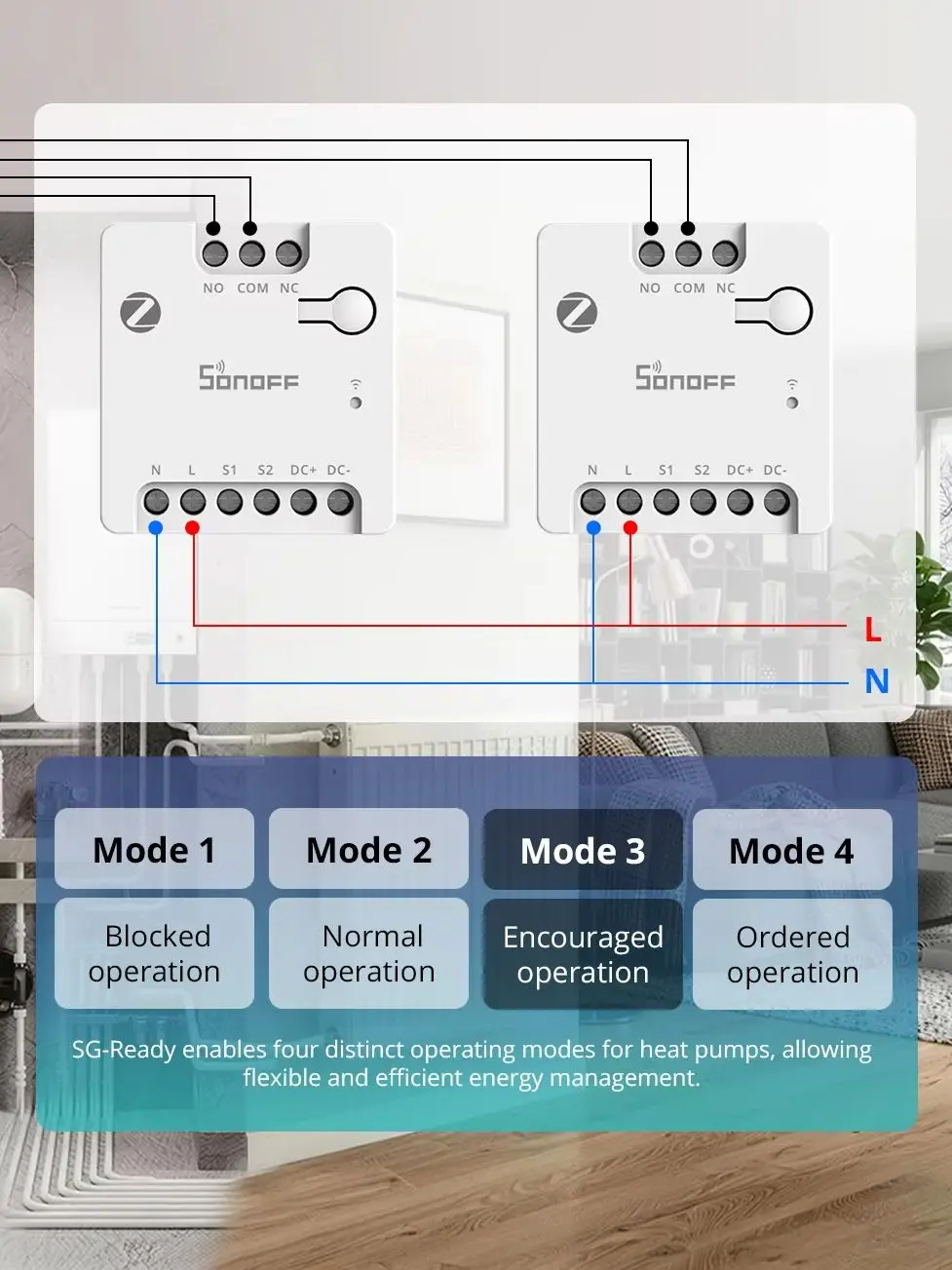 SONOFF MINI-ZBD MINI Dry Zigbee Inteligentny Przełącznik Bezprzewodowy z Kontaktem Suchym, Kompatybilny z Zasilaniem AC i DC, Sterowanie Bramą Garażową, Silnikiem, Kotłem, Bramą Główną — zdjęcie produktu 7