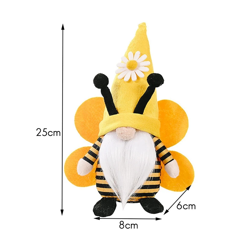 Bumble Bee Striped Gnome Scandinavian Tomte Nisse Swedish Honey Bee Elfs Party & Holiday DIY Decorations, A