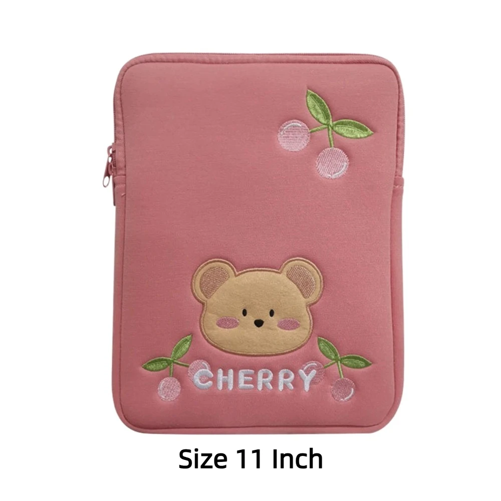 11 Inch Tablet Sleeve Bag Cartoon Soft Plush Laptop Bag Inner Bag Protective Tablet Case Cover for iPad Air/Samsung/Xiaomi