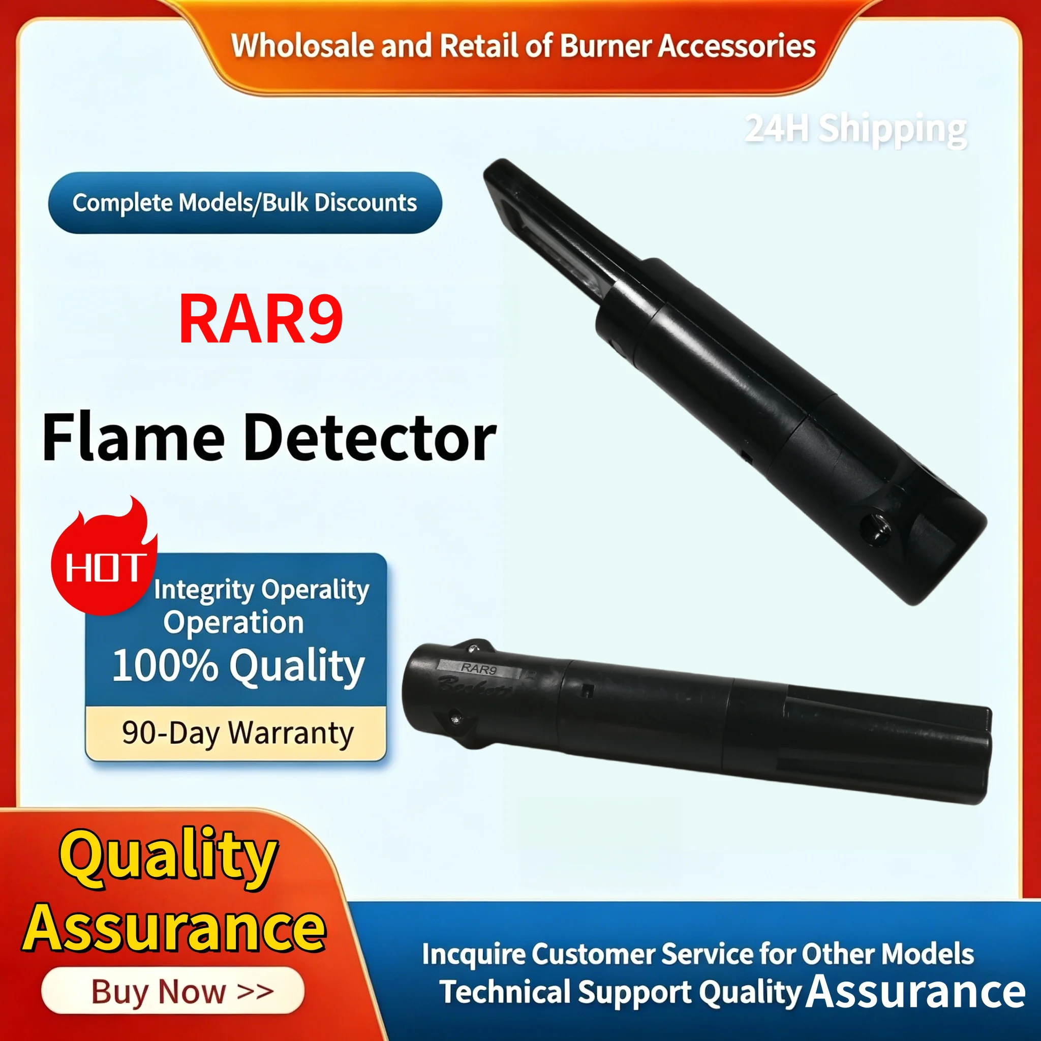 

RAR9 Flame Detector Optical Eye High Sensitivity Photocell For Industrial Diesel Burner Fire Detection, 24h Fast Shipping