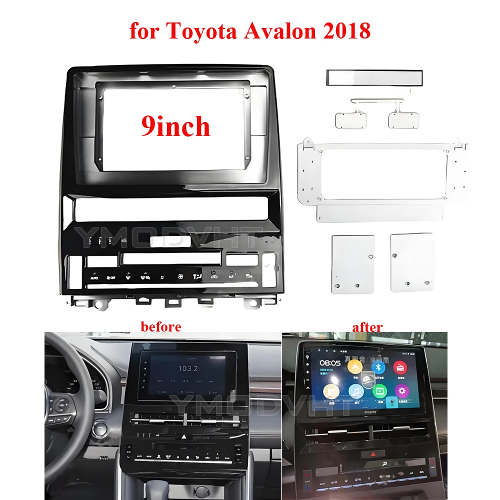 

9inch Car Radio Fascia for Toyota Avalon 2018 DVD Stereo Frame Plate Mounting Dash Installation Bezel Trim Kit