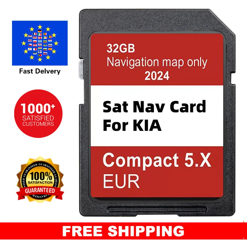 

Update SD Card 2024 Sat Nav for KIA Compact 5.X Carens/Ceed/Niro/Optima/Picanto/Rio/Soul/Sportage/Stonic 32GB EU UK GPS Maps