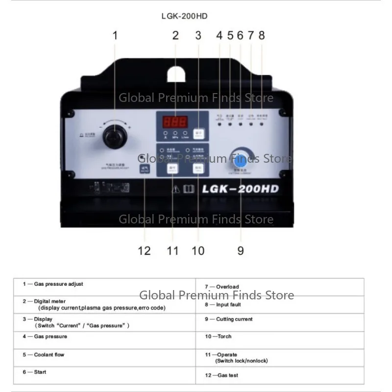 CN-C Plasma Cutting Power Source Machine Use LGK-200HD /400 380v/50Hz~60Hz 3 Phas