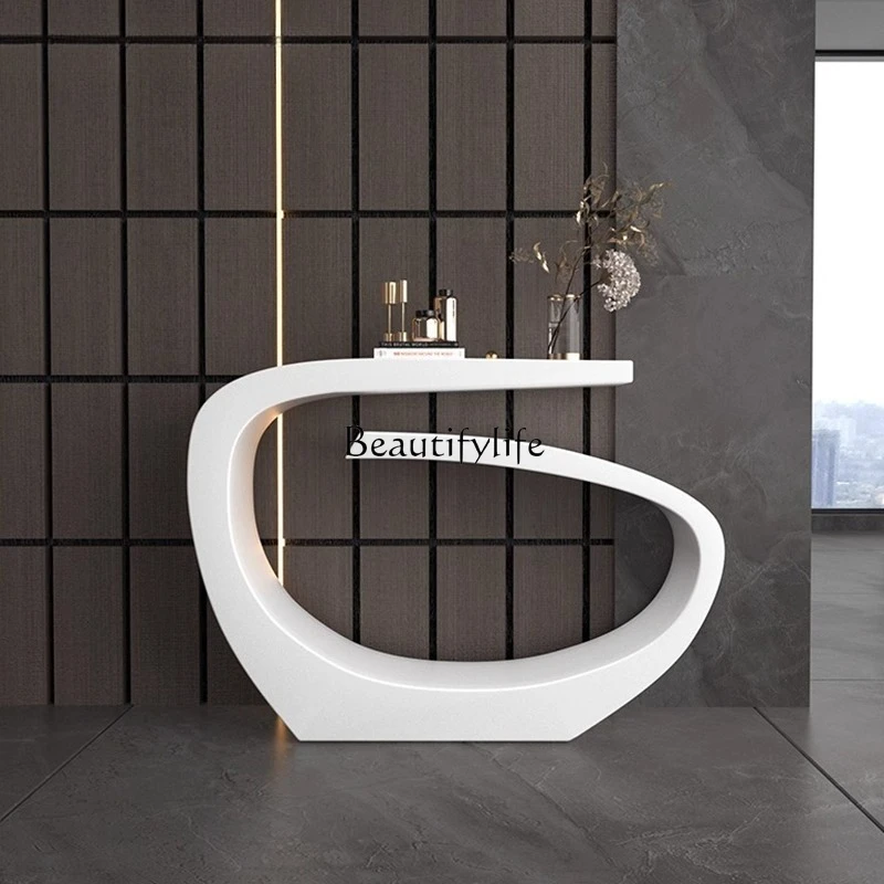 

Minimalist paint surprise quiet wind entrance table small apartment light luxury entrance decorative cabinet