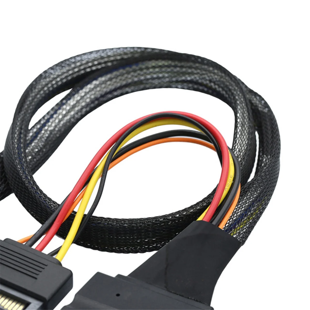 Gen5 MCIO Slimline SFF-8654 4I a SAS 8639 U.2 Cable adaptador + 15P SATA Cable convertidor Cable 0,5 m
