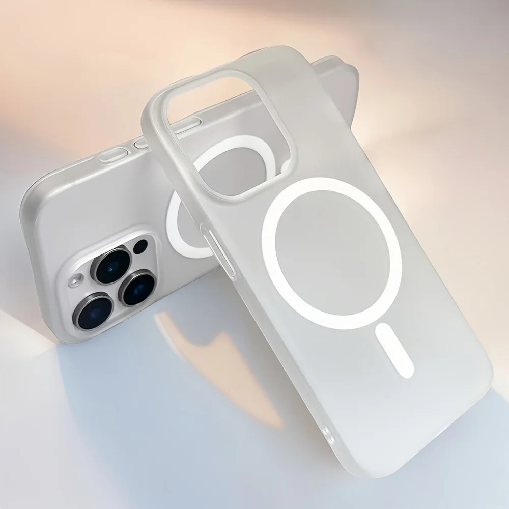 Magnetische Silikon-Handyhülle mit Mattierung für iPhone 17 Pro Max 17 16 15 13, weiche Schutzhülle für iPhone 12 Pro Max 14 11, stoßfest