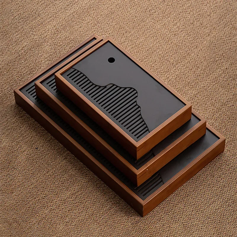 

Высококачественный бамбуковый деревянный поднос для чая, тарелка для кунг-фу, китайский набор для хранения воды, дно, большая доска, кастрюля для горы