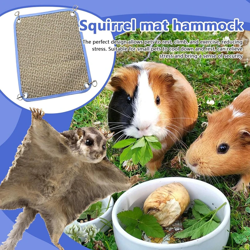 Pet Hammock For Squirrel Hamster Summer Cool Bed House Nest Sleeping Bag Rodent Cage Hanging Tree Bed Guinea Pig Pet Supplies