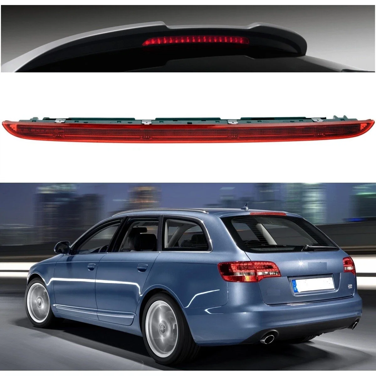 Car Red LED Brake Light High Additional Third 3rd Brake Light For Audi A6 AVANT S6 C6 2005-2011 4F9945097 High Mounted Stop Lamp