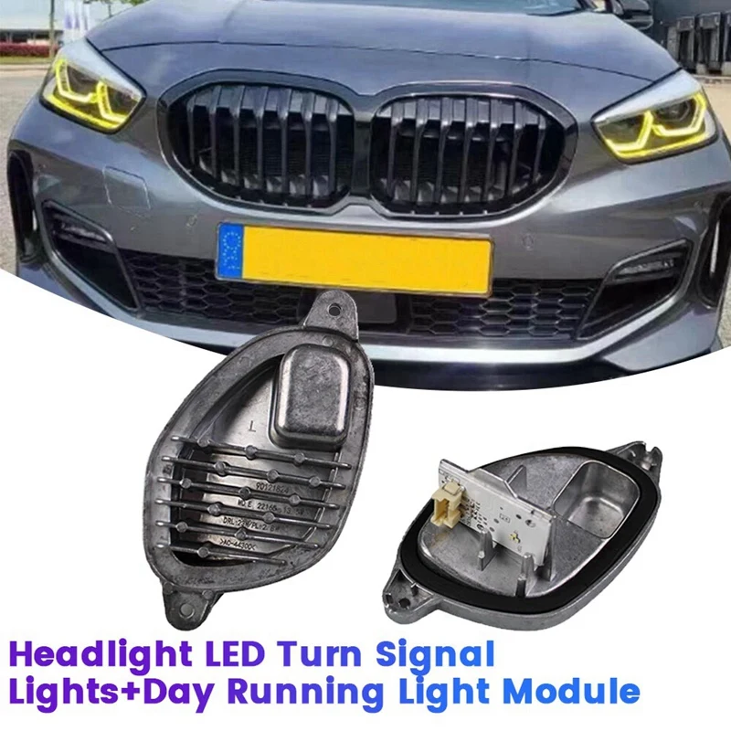 

NEW-2X Right Headlight LED Module Turn Signal Source Lights+Day Running Light For BMW F40 20-22 63119448116 63119448116B