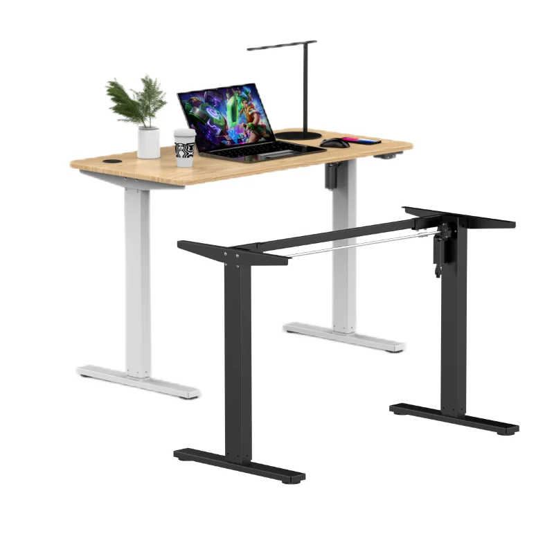 Modern intelligent office furniture height adjustable intelligent ergonomics electric single motor computer vertical office desk