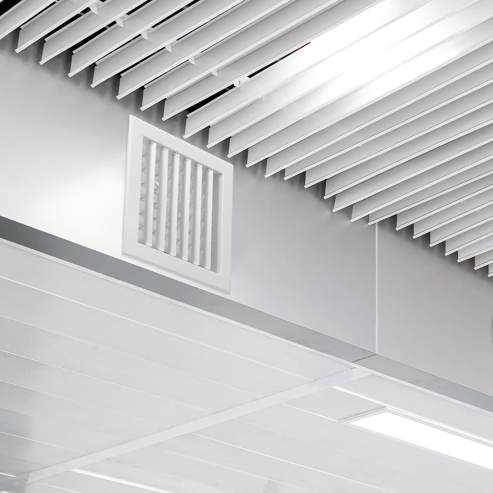 Round Air Vent Cover Plastic Adjustable Central Air-Conditioning Vent for Wall Ceiling Home Office Ventilation