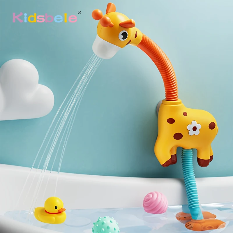 Baby Giraffe Shower Bath Toys Water Toys Bathtime Fun Shower Toys Electric Spray Water Squirt Sprinkler