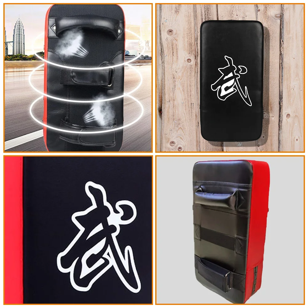 

Thickened Foot Target Boxing Pads Black Taekwondo Kick Training Punch Shield Sparring Gear Durable PU Thick