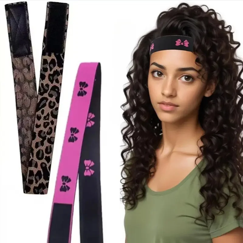 

﻿ Adjustable Leopard Headband for Closure Frontal Wigs Elastic Lace Melting Band for Wig Edges Keep Wig Grip No Slip ﻿ ﻿ ﻿ ﻿ ﻿