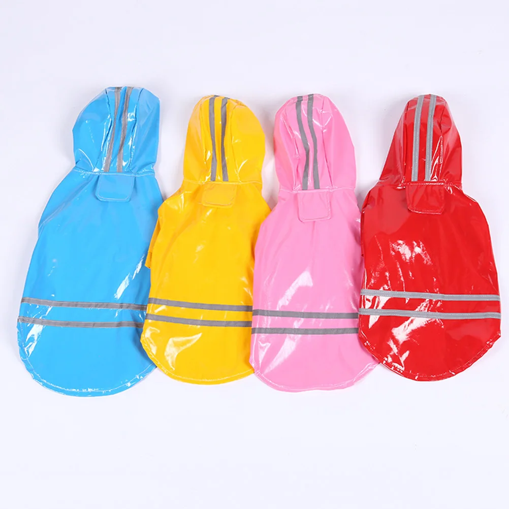 

Pet Raincoat Dog with Reflective Stripes Clothing Full Coverage Puppy Dog's Windbreaker Clothes Poncho