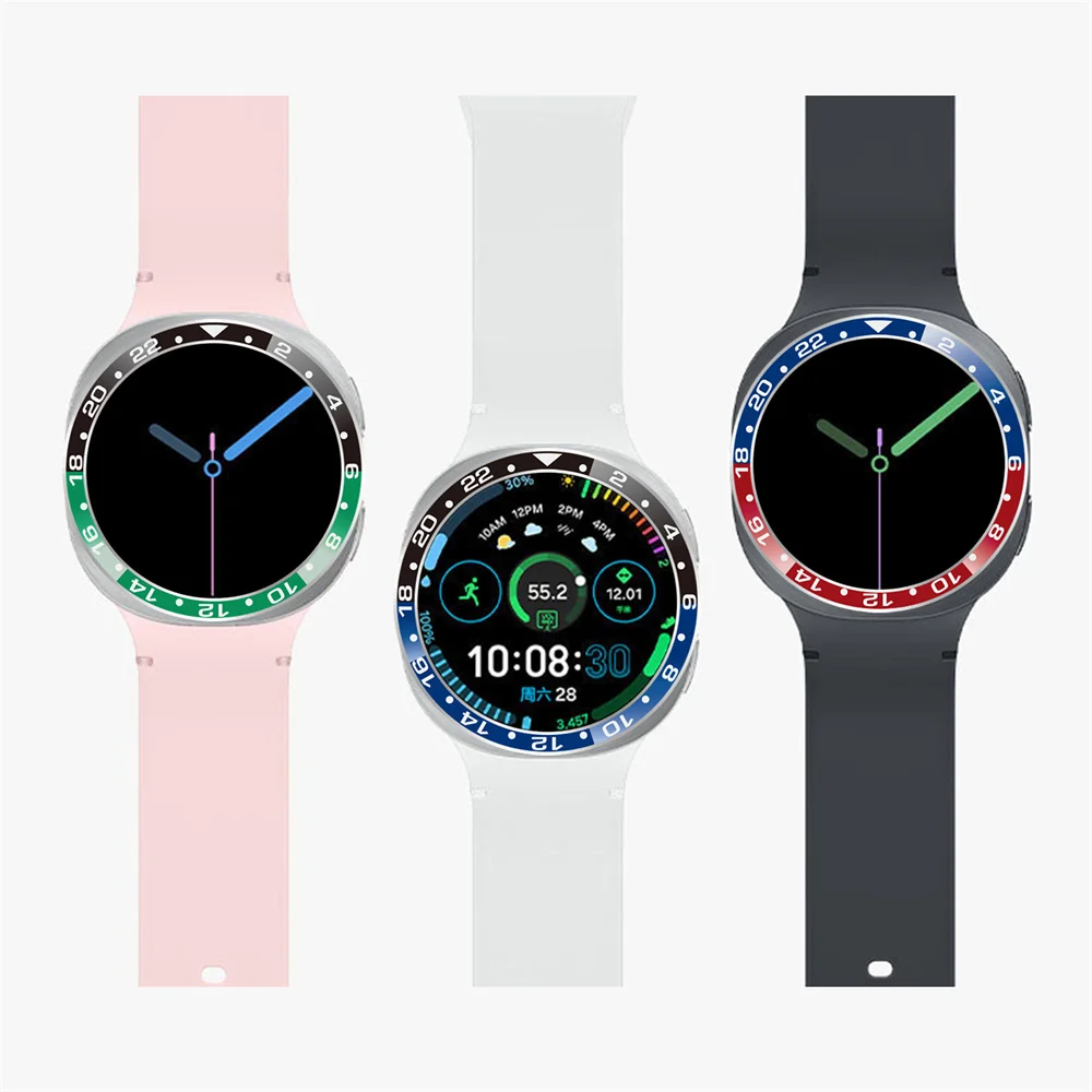 BEHUA Casing Bingkai Gaya Cincin Bezel untuk Jam Tangan Samsung Galaxy 8 40MM/44MM Jam Tangan Pintar Watch8 Aksesori Bingkai Cincin Pelindung