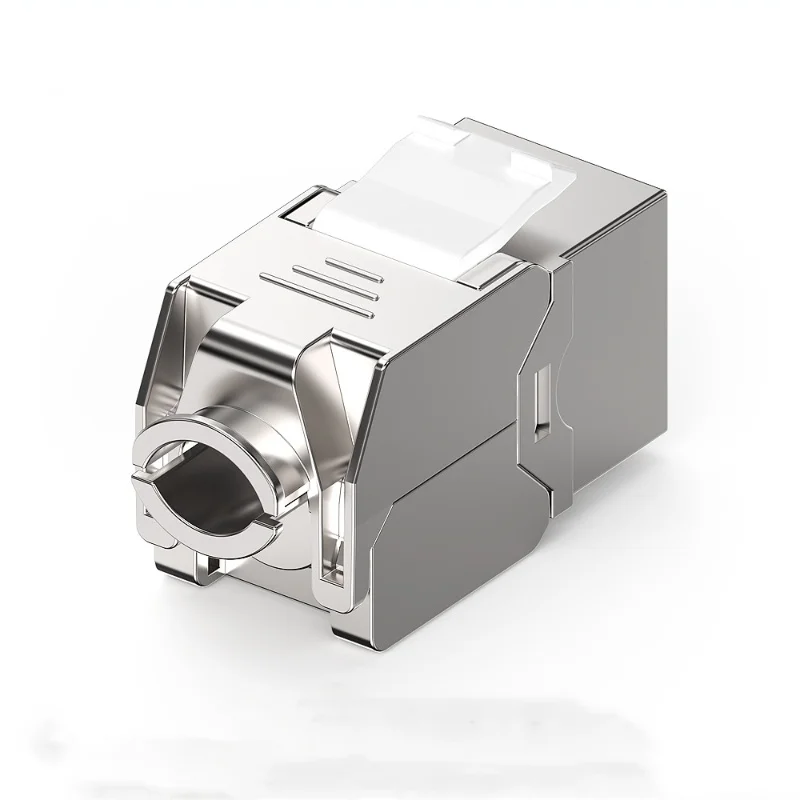 Cat6a Cat7 Cat8 Cat6 Разъем Keystone Jack STP Разъемы RJ45 Бесшумный модуль из цинкового сплава Cat 6 Сетевой адаптер RJ 45 Соединитель