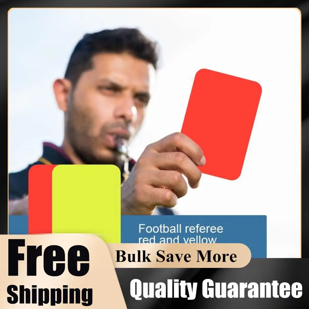 

Hot Sale Red Card Skillful Manufacture Soccer Referee Tool Red Yellow Cards for Football Match Training 3.2x4.3 inch