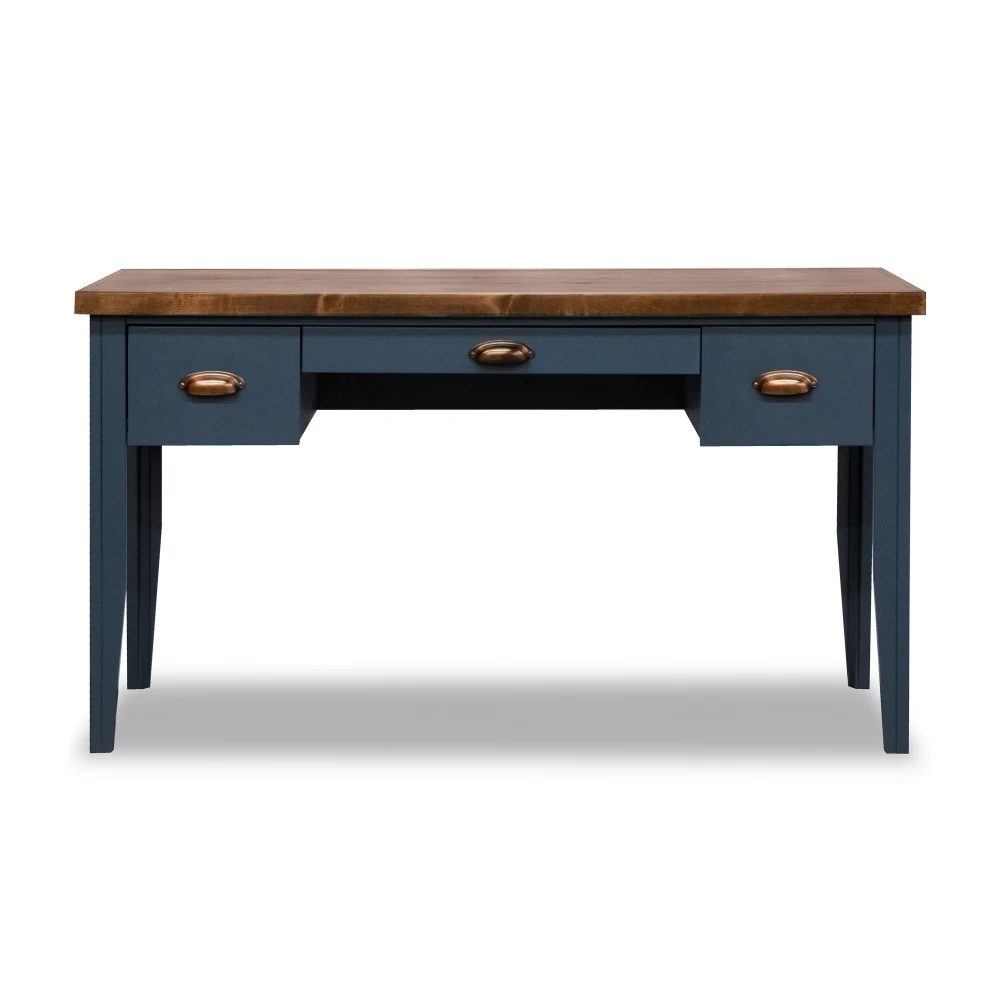 

53-дюймовый письменный стол, сборка не требуется, отделка Blue Denim и виски