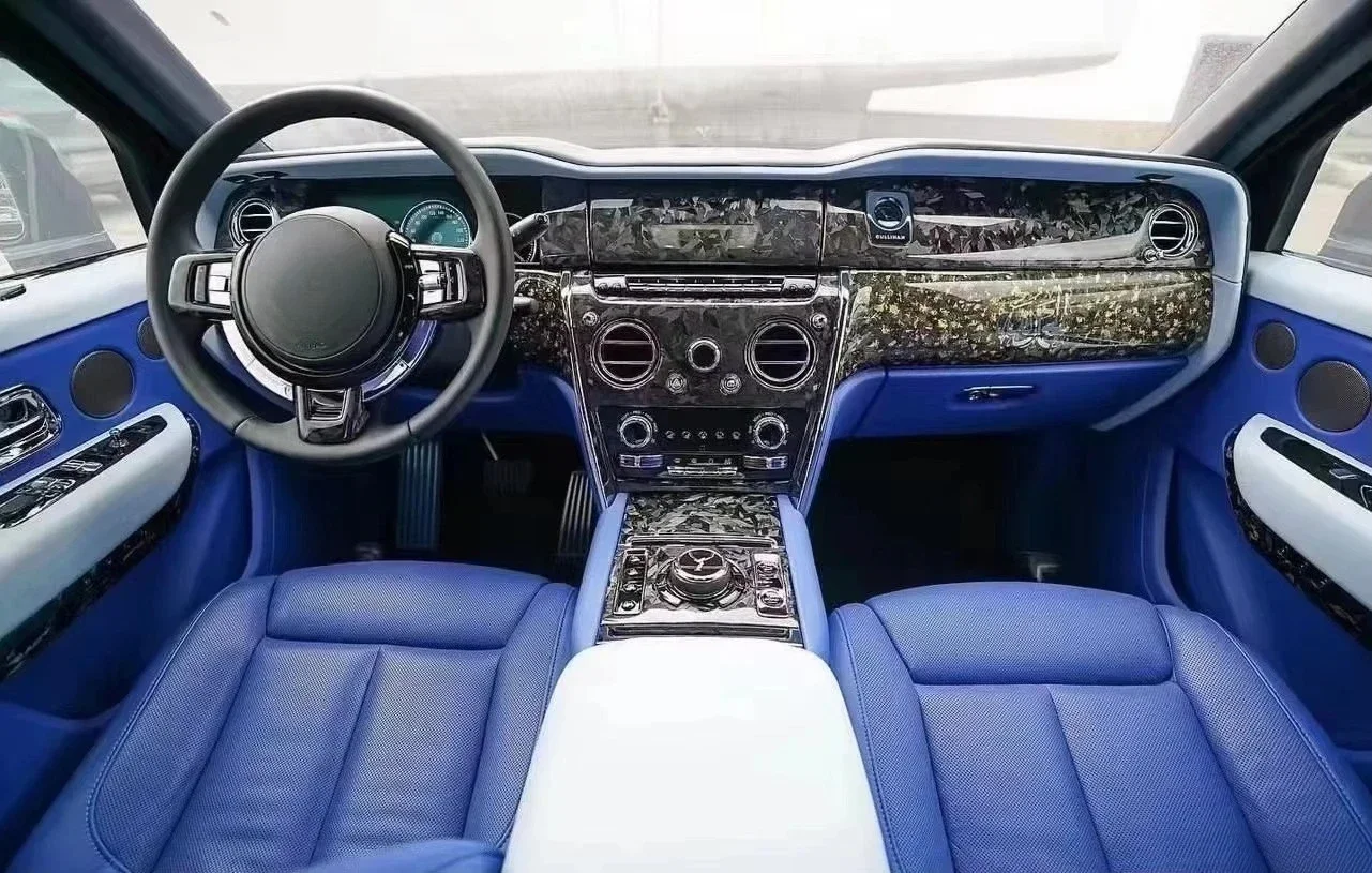 Applicable to Rolls-Royce Cullinan Upgraded Carbon Fiber Center Console Panel Customized BB Style Center Console Panel