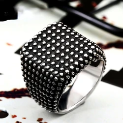 2024 New Vintage 316L Stainless Steel Gothic Ball Men's Rings Fashion Rock High Quality Jewelry Boyfriend Gift