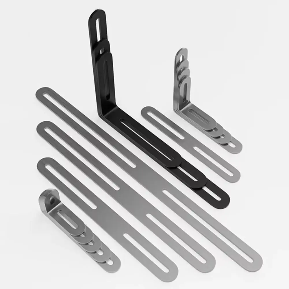 1/2Pcs Stainless Steel Angle Bracket 90 Degree Right Angle Silver Corner Brace Joint L Shape Furniture Fastener