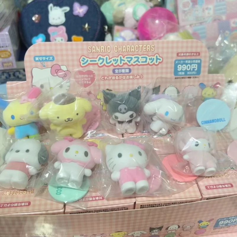 Sanrio Flocking แม่เหล็กตุ๊กตาการสร้างแบบจําลองเครื่องประดับ Kitty Melody Kuromi Usahana Dopamine ลายสก๊อตอะนิเมะรูปตุ๊กตา Kawaii ของเล่นเด็กของขวัญ