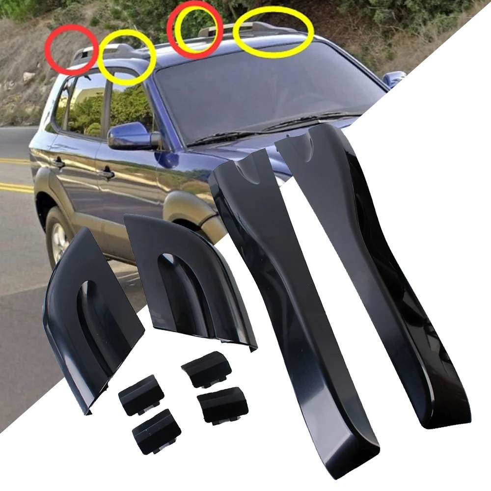 

1set Roof Rack Rails End Cap for Hyundai Tucson 2004-2008 Roof Rack Leg Cover Roof Rack Bar Rail End Protection Cover Shell