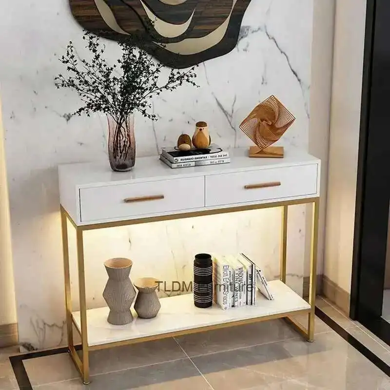 طاولات وحدة التحكم الاسكندنافية الإبداعية غرفة المعيشة التقسيم خزائن الزخرفية أثاث المنزل الحديثة طاولة وحدة التحكم بسيطة للممر