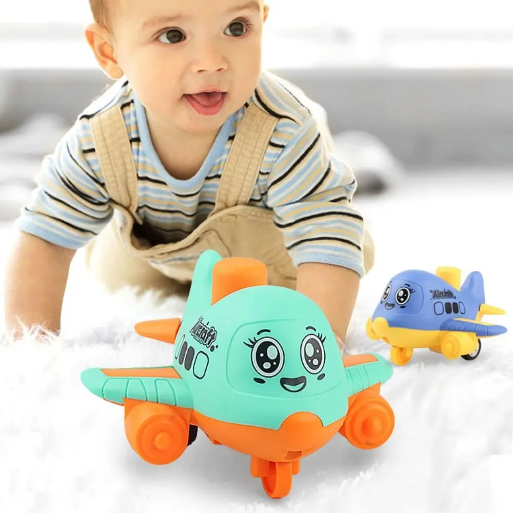 Puzzle Press and Go Car Toy Simulation Education Aircraft Inertia Car Model Spacecraft Cartoon Pull Back Car Toy Kids Gift