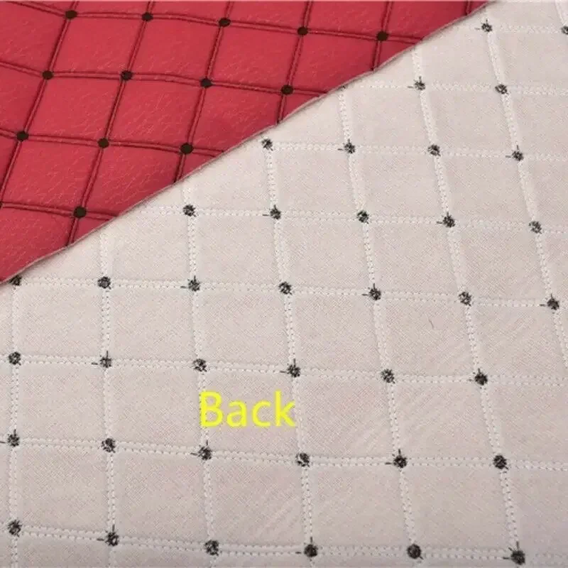 1m Sponge Quilted Embroidered Plaid Fabric Imitation Leather Fabric Car Seat Cover Interior Roof Sofa Tarpaulin Material Sewing
