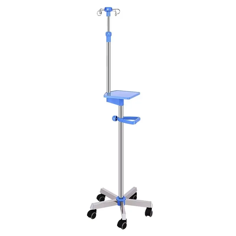 Hospital MEDICtal Furniture Stainless Steel Movable Hospital Bed Drip Stand Infusion IV Pole Stand