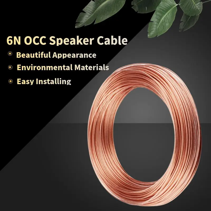Lautsprecherkabel 6N OCC Single Crystal Kupfer Hifi Upgrade Audio Line Kabel 0,2 0,5 0,75 1 1,5 2 2,5 Quadratisch für Leistungsverstärker – Detail 1