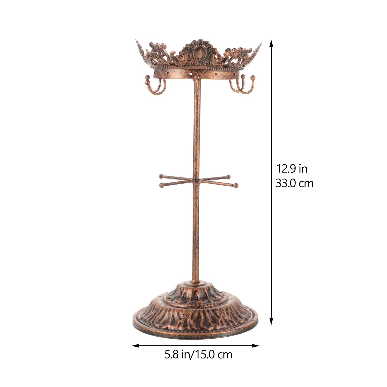 Double Layer Iron Jewelry Rack Desktop Storage Stand Metal Holder Organizer Display for Dressing Table Bedroom