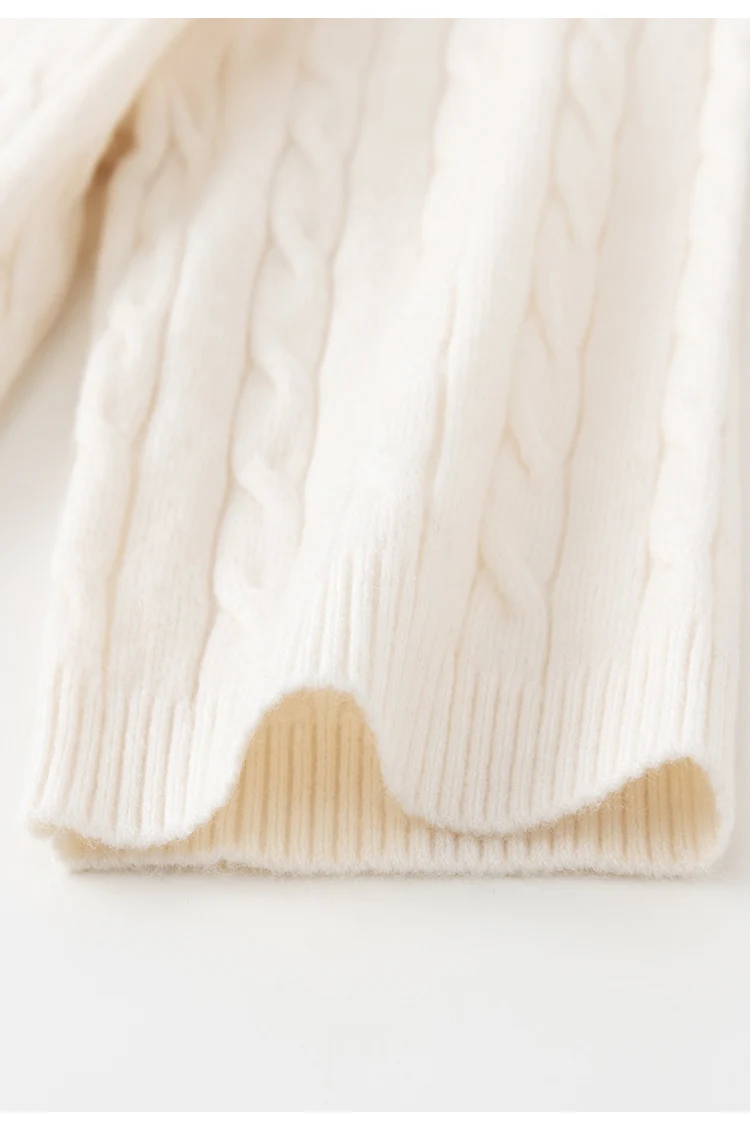 MZ62085 Damen-Pullover im Preppy-Stil mit Polokragen, Zopfmuster, kurzen Ärmeln, Kontrastkragen, Knopfdetails, Modal-Mischung, Oberteil für den frühen Herbst – Detail 18