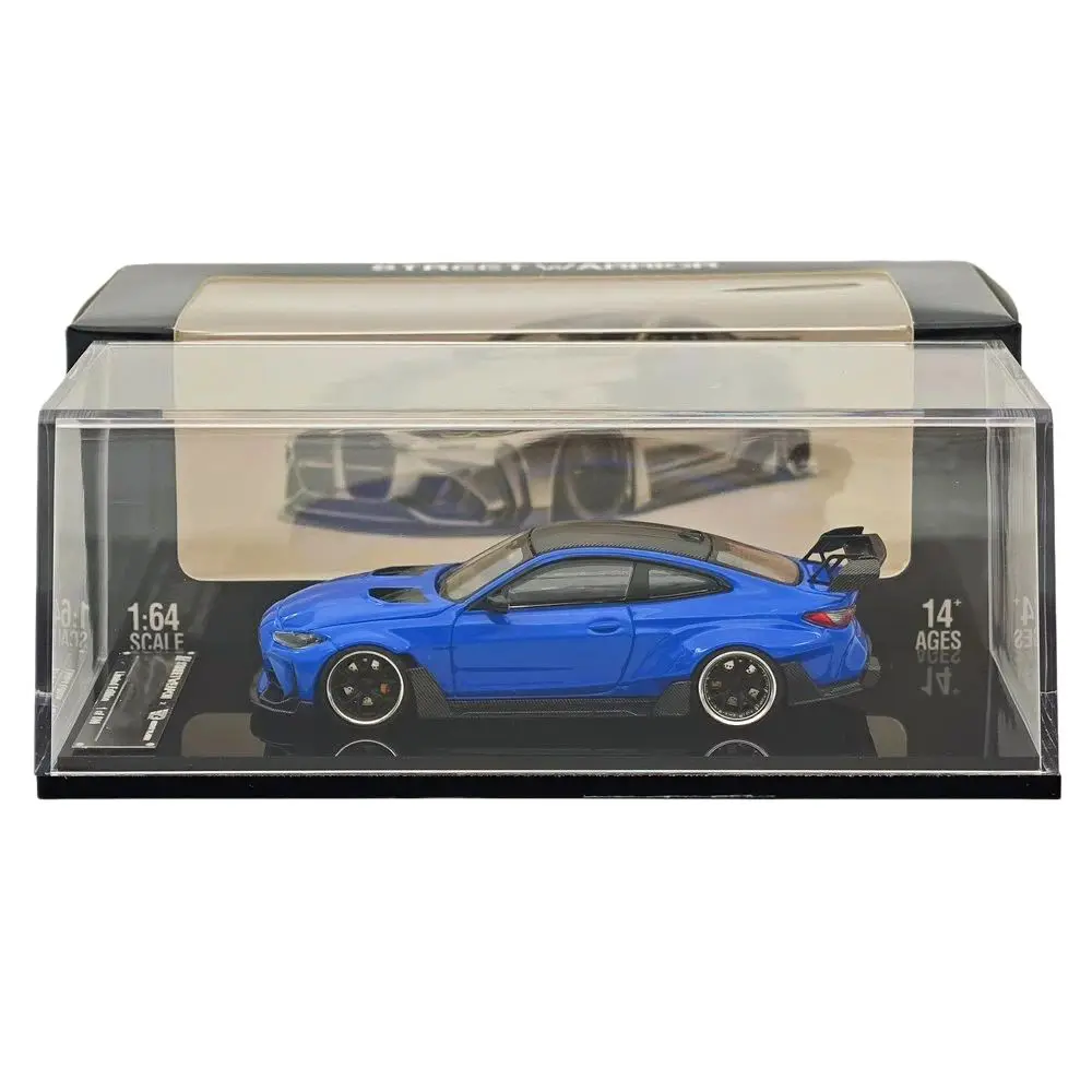 

SW 1:64 for G82 M4 Wide-Body Modified - Portimao Blue&Sao Paulo Yellow Diecast Model Car Limited Collectible