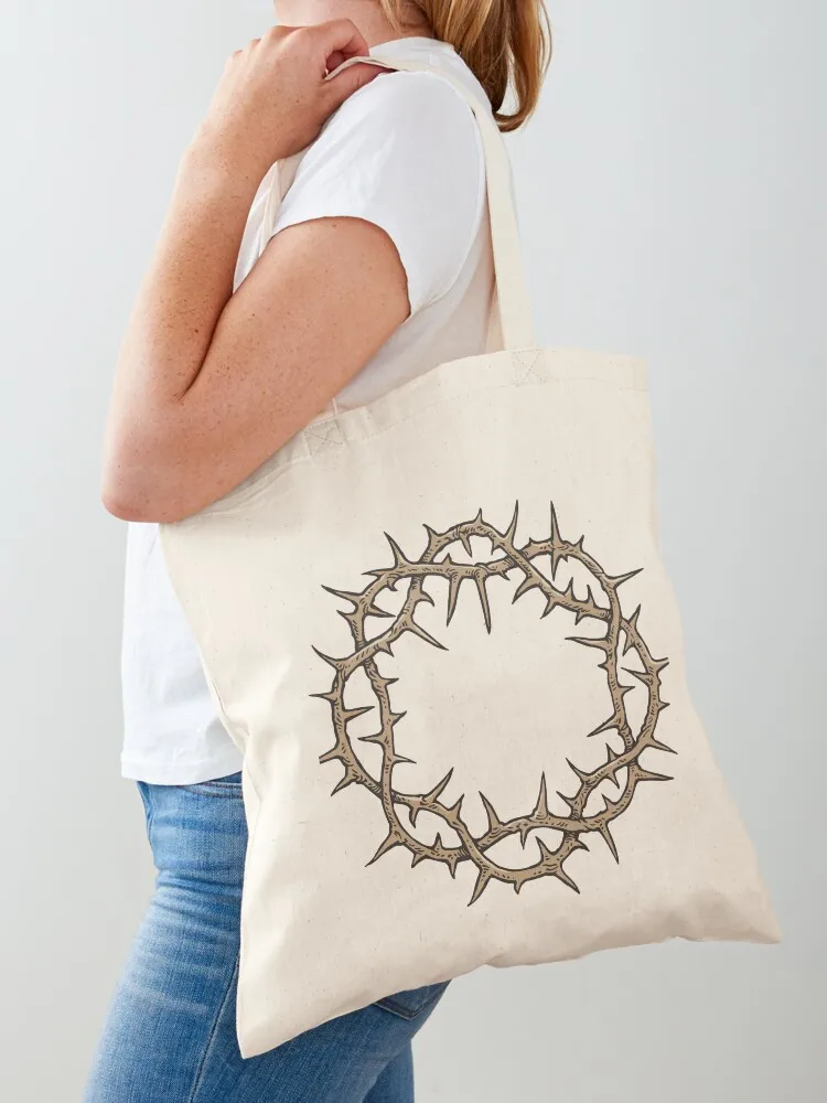 

Crown of Thorns Tote Bag Custom bag personalized tote Canvas shoulder bag tote custom