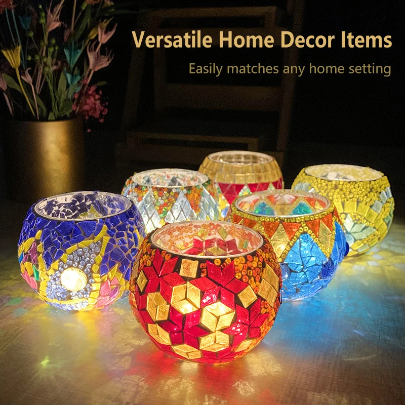 Handmade DIY Mosaic Candlestick Material Pack Children's Early Education Parent-Child Interactive Creative Gifts Jewelry